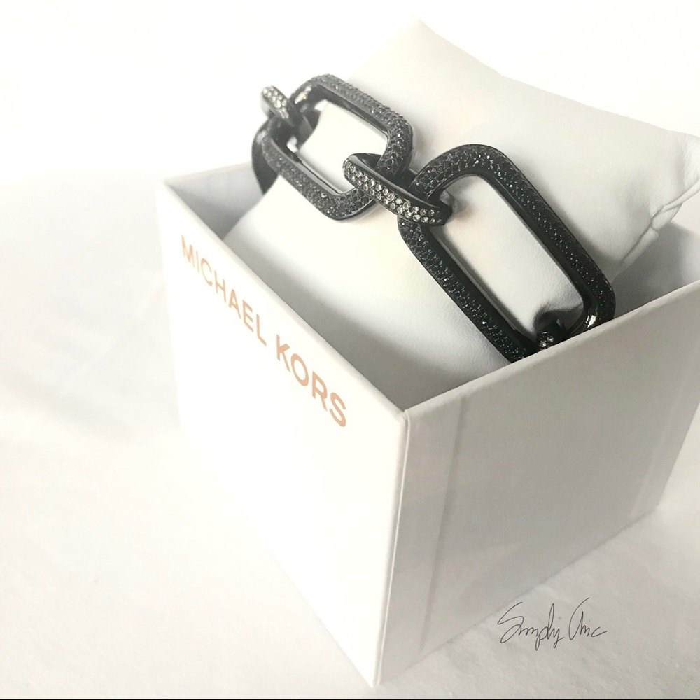 NWT authentic MK Iconic Pave link bracelet - Picture 2 of 7